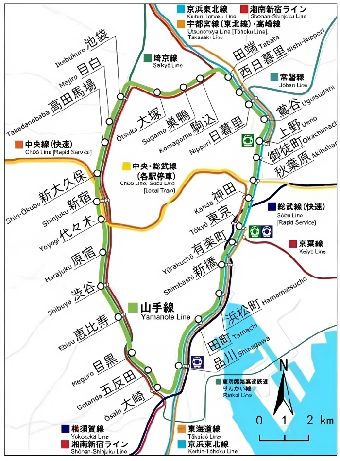 山手线线路图