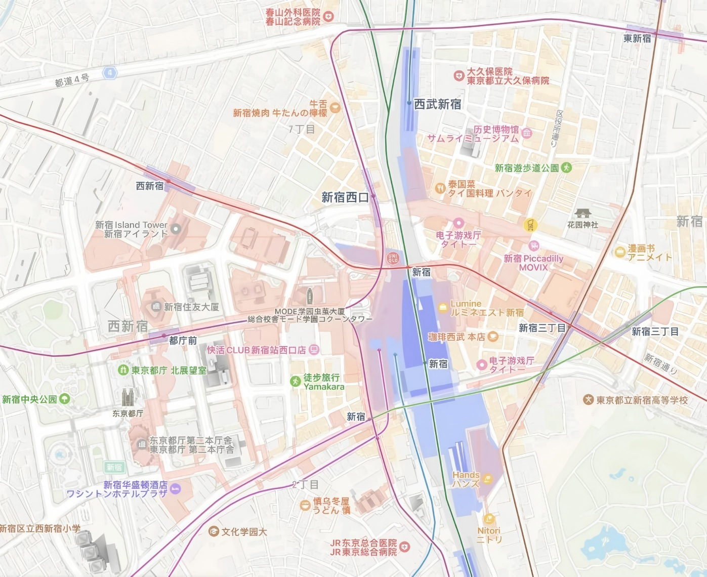 新宿站枢纽示意 013